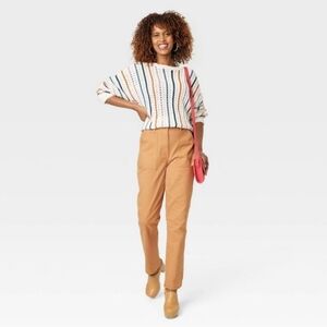 Knox Rose Light Brown Straight Leg Pants Size Large